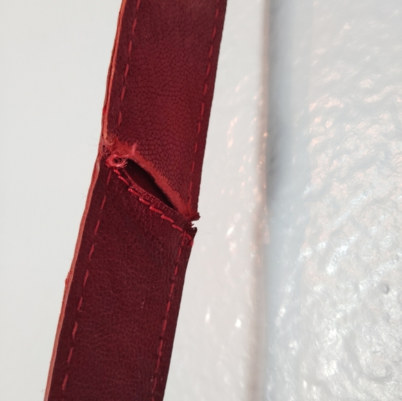 GC By Gianni Conti Genuine Leather Vera Pelle Red Handbag - Picture 8 of 16